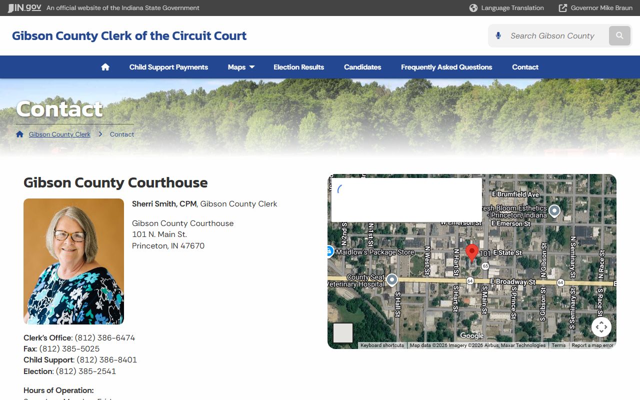 Gibson County clerk court records contact information